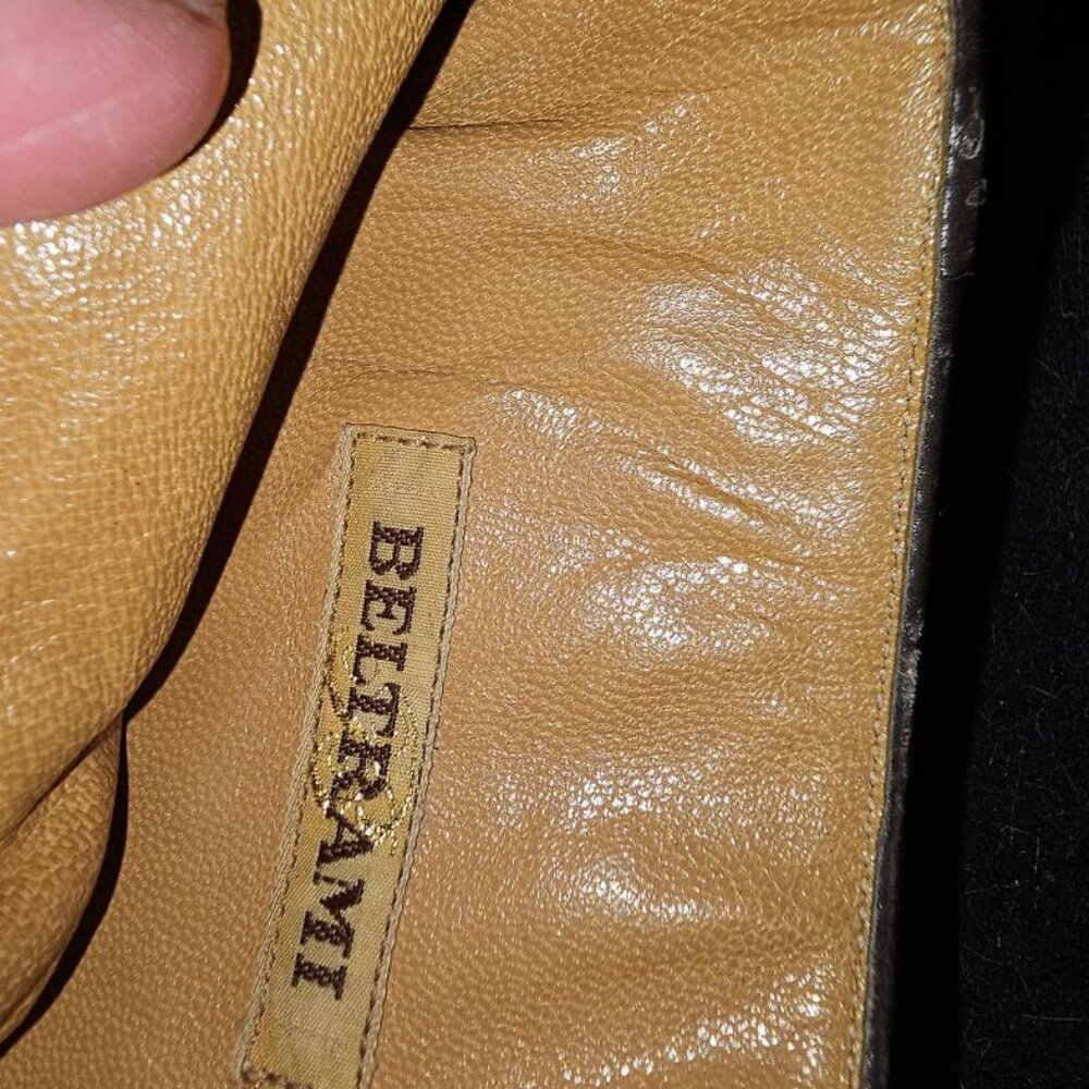 Vintage novelty Beltrami calf high low heel boots